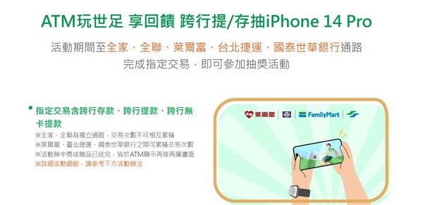 國泰銀行ATM抽獎活動